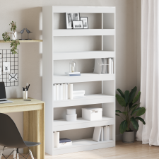 vidaXL Fehér könyvespolc Fehér Szerelt fa 100 x 30 x 198 cm Polc bútor