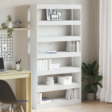 vidaXL Fehér könyvespolc Fehér Szerelt fa 100 x 30 x 198 cm Polc bútor