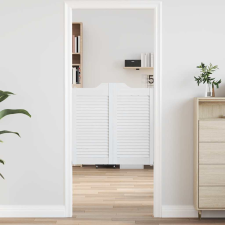vidaXL fehér lengőajtók lamellás kialakítású 1 pár 80x80 cm nyílászáró