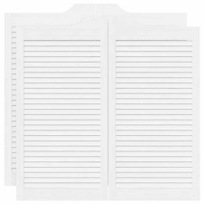 vidaXL fehér lengőajtók lamellás kialakítású 2 pár 100x100 cm (4107147) nyílászáró