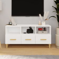 vidaXL fehér magasfényű szerelt fa TV-szekrény 102x36x50 cm bútor