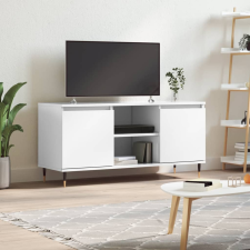 vidaXL fehér magasfényű szerelt fa TV-szekrény 104x35x50 cm bútor
