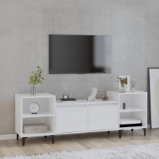 vidaXL fehér magasfényű szerelt fa TV-szekrény 160x35x55 cm bútor