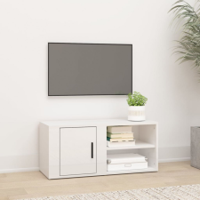 vidaXL Fehér magasfényű szerelt fa TV-szekrény 80x31,5x36 cm (819440) bútor