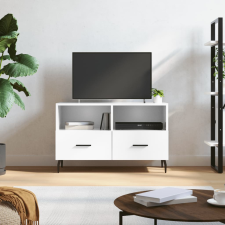 vidaXL fehér magasfényű szerelt fa TV-szekrény 80x36x50 cm bútor