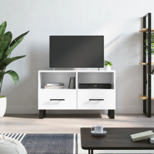vidaXL fehér magasfényű szerelt fa TV-szekrény 80x36x50 cm bútor