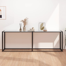 vidaXL fehér márványszínű edzett üveg tálalóasztal 220 x 35 x 75,5 cm bútor