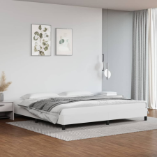 vidaXL Fehér műbőr ágykeret 200x200 cm ágy és ágykellék