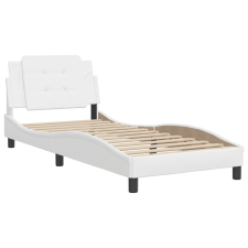 vidaXL fehér műbőr ágykeret fejtámlával 100x200 cm ágy és ágykellék