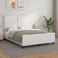 vidaXL fehér műbőr ágykeret fejtámlával 140x200 cm ágy és ágykellék