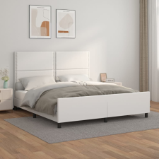 vidaXL fehér műbőr ágykeret fejtámlával 180x200 cm ágy és ágykellék