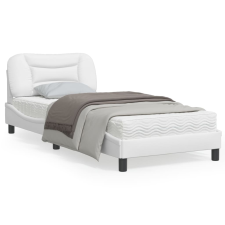 vidaXL fehér műbőr ágykeret fejtámlával 90x190 cm ágy és ágykellék