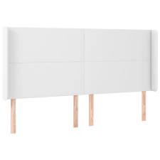 vidaXL fehér műbőr fejtámla szárnyakkal 163x23x118/128 cm (3117773) ágy és ágykellék