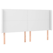 vidaXL fehér műbőr fejtámla szárnyakkal 183x16x118/128 cm (3119403) ágy és ágykellék
