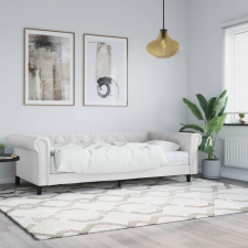 vidaXL fehér műbőr heverő matraccal 90 x 200 cm ágy és ágykellék