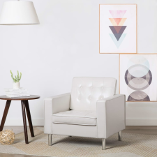 vidaXL fehér műbőr huzatú fotel 75 x 70 x 75 cm bútor
