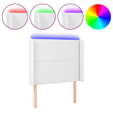 vidaXL fehér műbőr LED-es fejtámla 103x16x118/128 cm (3123993) ágy és ágykellék