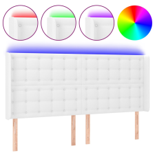 vidaXL fehér műbőr LED-es fejtámla 147x16x118/128 cm (3124139) ágy és ágykellék