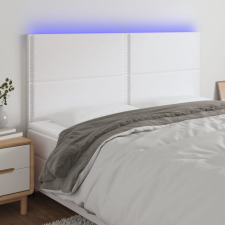 vidaXL fehér műbőr LED-es fejtámla 200x5x118/128 cm ágy és ágykellék
