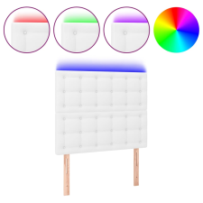 vidaXL fehér műbőr LED-es fejtámla 80x5x118/128 cm (3122497) ágy és ágykellék