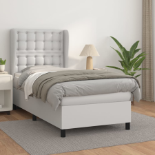 vidaXL fehér műbőr rugós ágy matraccal 100 x 200 cm ágy és ágykellék