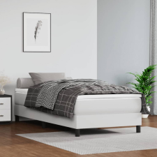 vidaXL fehér műbőr rugós ágy matraccal 100 x 200 cm ágy és ágykellék