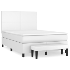 vidaXL fehér műbőr rugós ágy matraccal 140 x 200 cm ágy és ágykellék