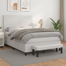 vidaXL fehér műbőr rugós ágy matraccal 140x190 cm ágy és ágykellék