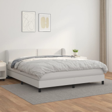 vidaXL fehér műbőr rugós ágy matraccal 180 x 200 cm ágy és ágykellék