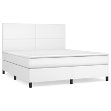 vidaXL fehér műbőr rugós ágy matraccal 180 x 200 cm (3142738) ágy és ágykellék