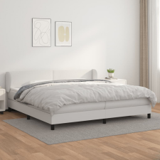 vidaXL fehér műbőr rugós ágy matraccal 200 x 200 cm ágy és ágykellék