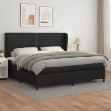 vidaXL fehér műbőr rugós ágy matraccal 200 x 200 cm ágy és ágykellék
