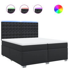 vidaXL fehér műbőr rugós ágy matraccal 200 x 200 cm (3293036) ágy és ágykellék