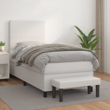 vidaXL fehér műbőr rugós ágy matraccal 80 x 200 cm ágy és ágykellék