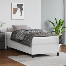 vidaXL fehér műbőr rugós ágy matraccal 90 x 200 cm ágy és ágykellék
