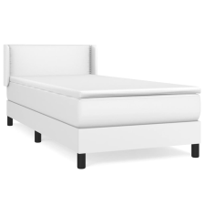 vidaXL fehér műbőr rugós ágy matraccal 90x190 cm (3130692) ágy és ágykellék