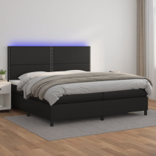 vidaXL fehér műbőr rugós ágy matraccal és LED-del 200x200 cm ágy és ágykellék