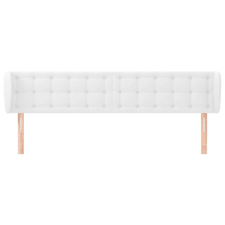 vidaXL Fehér műbőr szárnyas fejtámla 203x23x78/88 cm ágy és ágykellék