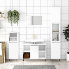 vidaXL fehér műfa mosdószekrény 80 x 33 x 60 cm fürdőszoba bútor