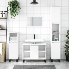 vidaXL fehér műfa mosdószekrény 80 x 33 x 60 cm fürdőszoba bútor