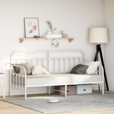 vidaXL Fehér Napágykeret 80x200 cm Acél ágy és ágykellék