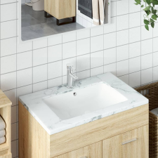 vidaXL fehér négyszögletű kerámia fürdőszobai mosdókagyló 60x40x21 cm szaniter