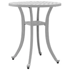 vidaXL fehér öntött alumínium kerti asztal Ø48x53 cm kerti bútor