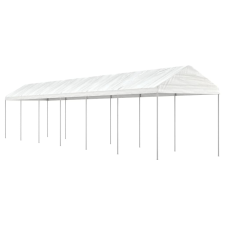 vidaXL fehér polietilén pavilon tetővel 13,38 x 2,28 x 2,69 m kerti bútor