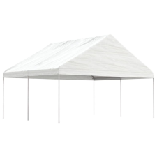 vidaXL fehér polietilén pavilon tetővel 4,46 x 5,88 x 3,75 m kerti bútor