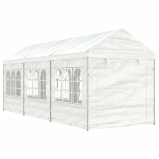 vidaXL fehér polietilén pavilon tetővel 6,69 x 2,28 x 2,69 m kerti bútor