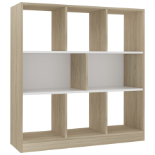 vidaXL fehér-sonoma színű forgácslap könyvszekrény 97,5x29,5x100 cm    (800176) bútor