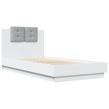 vidaXL fehér szerelt fa ágykeret fejtámlával 90 x 190 cm (3209968) ágy és ágykellék