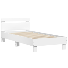 vidaXL fehér szerelt fa ágykeret fejtámlával 90 x 200 cm (838533) ágy és ágykellék