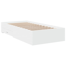 vidaXL fehér szerelt fa ágykeret fiókokkal 90 x 200 cm (3280426) ágy és ágykellék